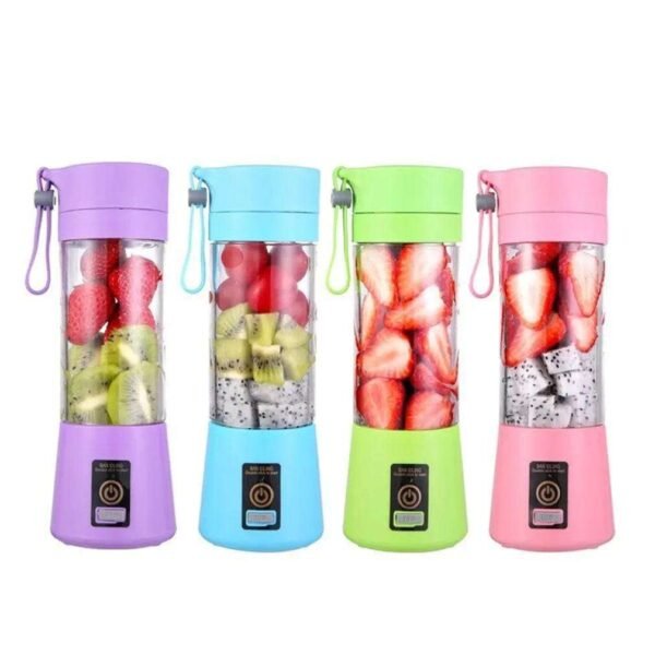 Mini Portable Usb Rechargeable Juicer Blender Mixer 6 Blades 380ml