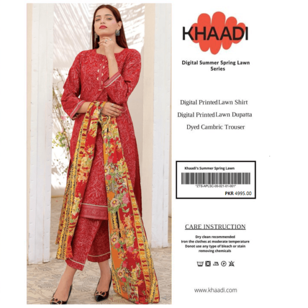 Fabrics 3 Piece Khaadi Suit