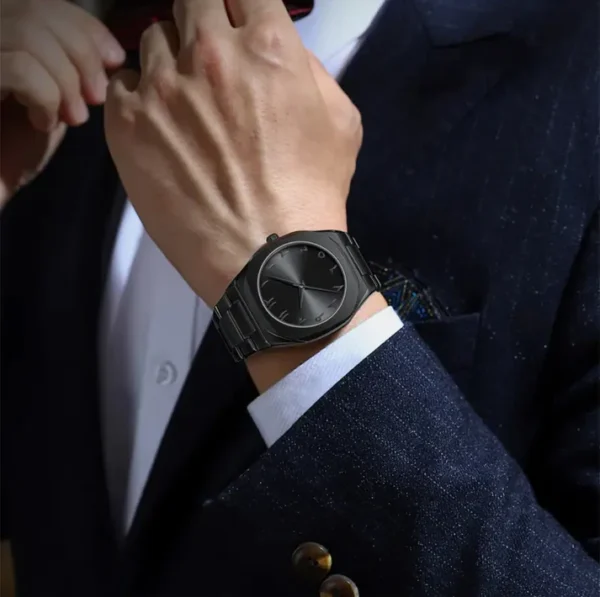Black Arabic Aura Watch Full Black Color Dial With Box - Image 4