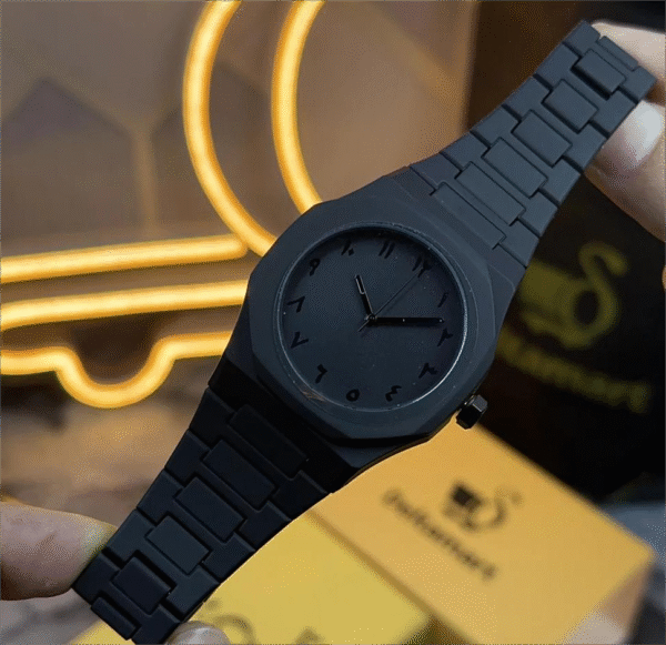 Black Arabic Aura Watch Full Black Color Dial With Box