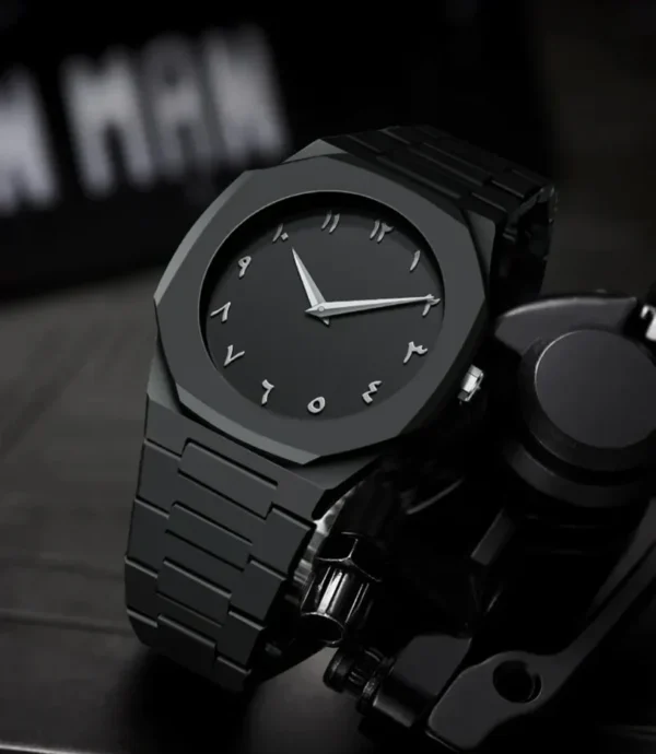 Black Arabic Aura Watch Full Black Color Dial With Box - Image 3