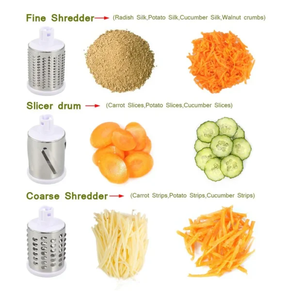 3 In 1 Rotary Drum Grater Kaddu Kash