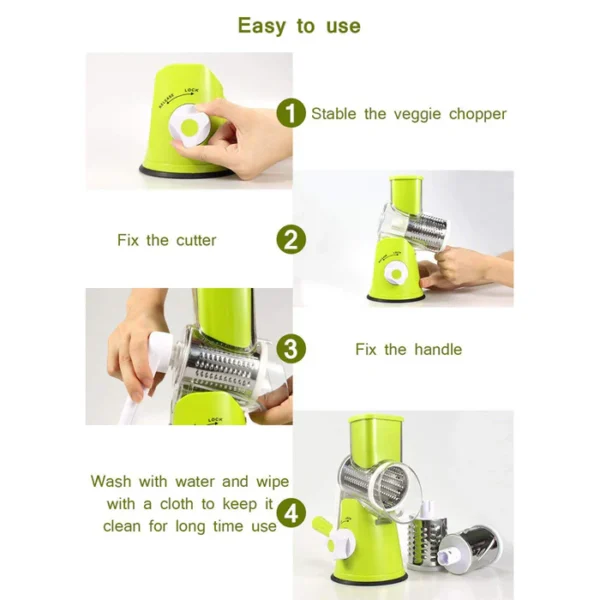 3 In 1 Rotary Drum Grater Kaddu Kash